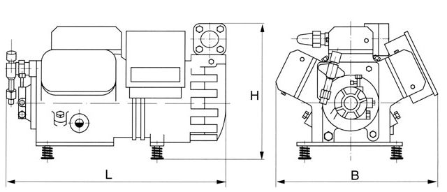 Compressor Semi-hermético D6DH-350 X de DWM Copeland, D6DH-3500