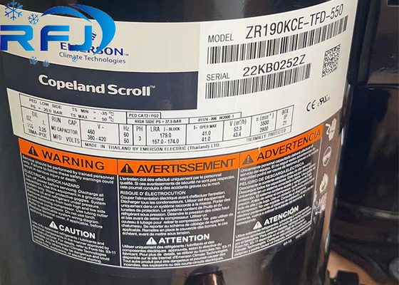 comprar 15 HP Emerson Copeland Scroll Compressor ZR190KCE-TFD-550 ZR Série R410a online manufacture
