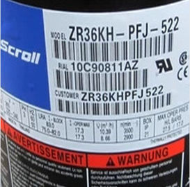 compressor R22 ZR36KH-TFD-522 3HP do rolo de Copeland da refrigeração 1.24L