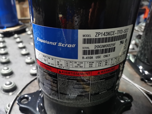 Compressor ZB45KQE-TFD-558 do rolo de 3 Phase/6HP Copeland hermético para o refrigerador comercial