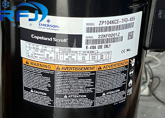 9HP Copeland R410a Compressor de rolagem ZP104KCE-TFD-455 Para HAVC
