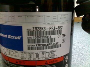 Compressor ZR28K3-PFj-522 220V/50HZ do rolo do condicionamento de ar de Copeland, 265V/60HZ 1phase