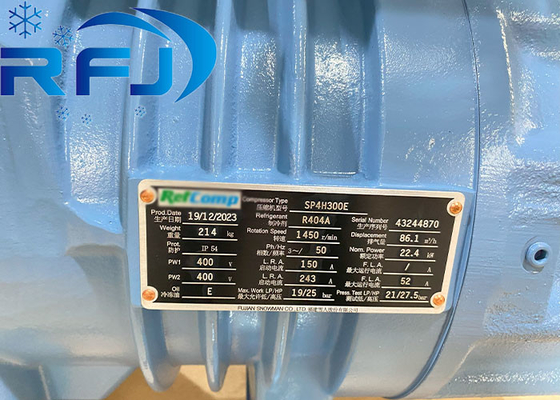 Refrigerante R404a 22.4kw SP4H300E 30HP compressor de parafuso para armazenamento a frio