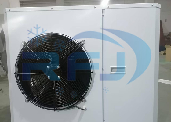 Unidade de refrigeração de temperatura média-alta de rotor externo tipo caixa de ventilador R404A R22