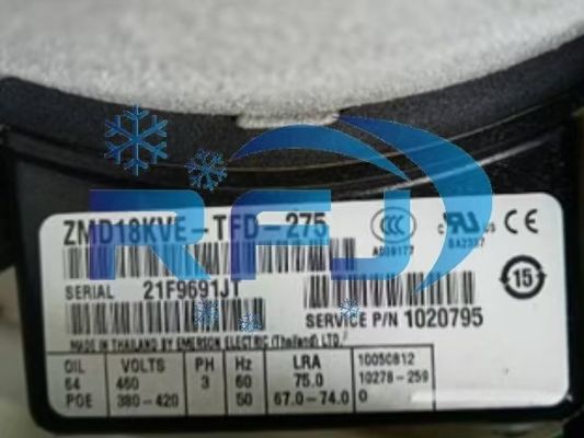 Compressor de refrigeração Copeland Scroll ZMD18KVE-TFD-275 Refrigerante R410A