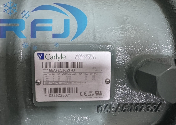 06EAFEC3C2F43 Compressor Carlyle 208/230V-3-60HZ e fonte de alimentação 400-460V-3-50/60HZ