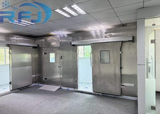Sala de frio industrial durável com descongelamento automático para armazenamento e conservação de alimentos