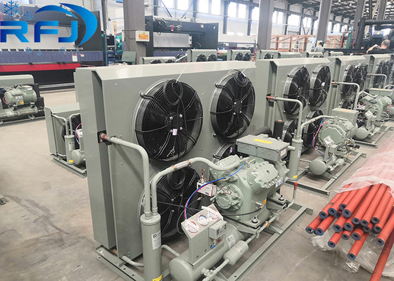 Unidade de condensação semi-hermética de baixa temperatura com arrefecimento por ar de 10 a 20 HP, perfeita para ambientes de baixa temperatura