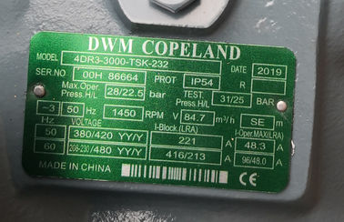 Compressor semi hermético R22 4DR3-3000-TSK-232 30HP da refrigeração de Copeland DWN