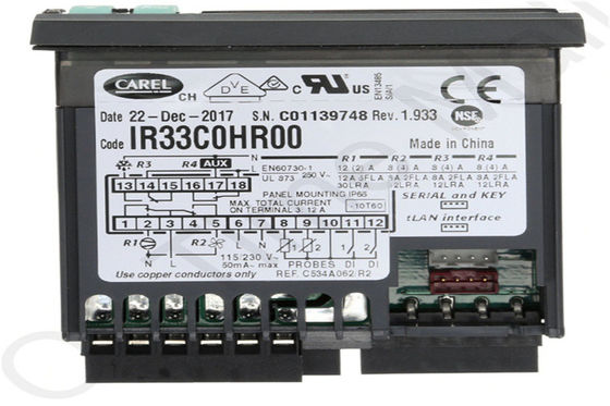 controlador Carel IR33C0HR00 da umidade da temperatura de 8A CCC